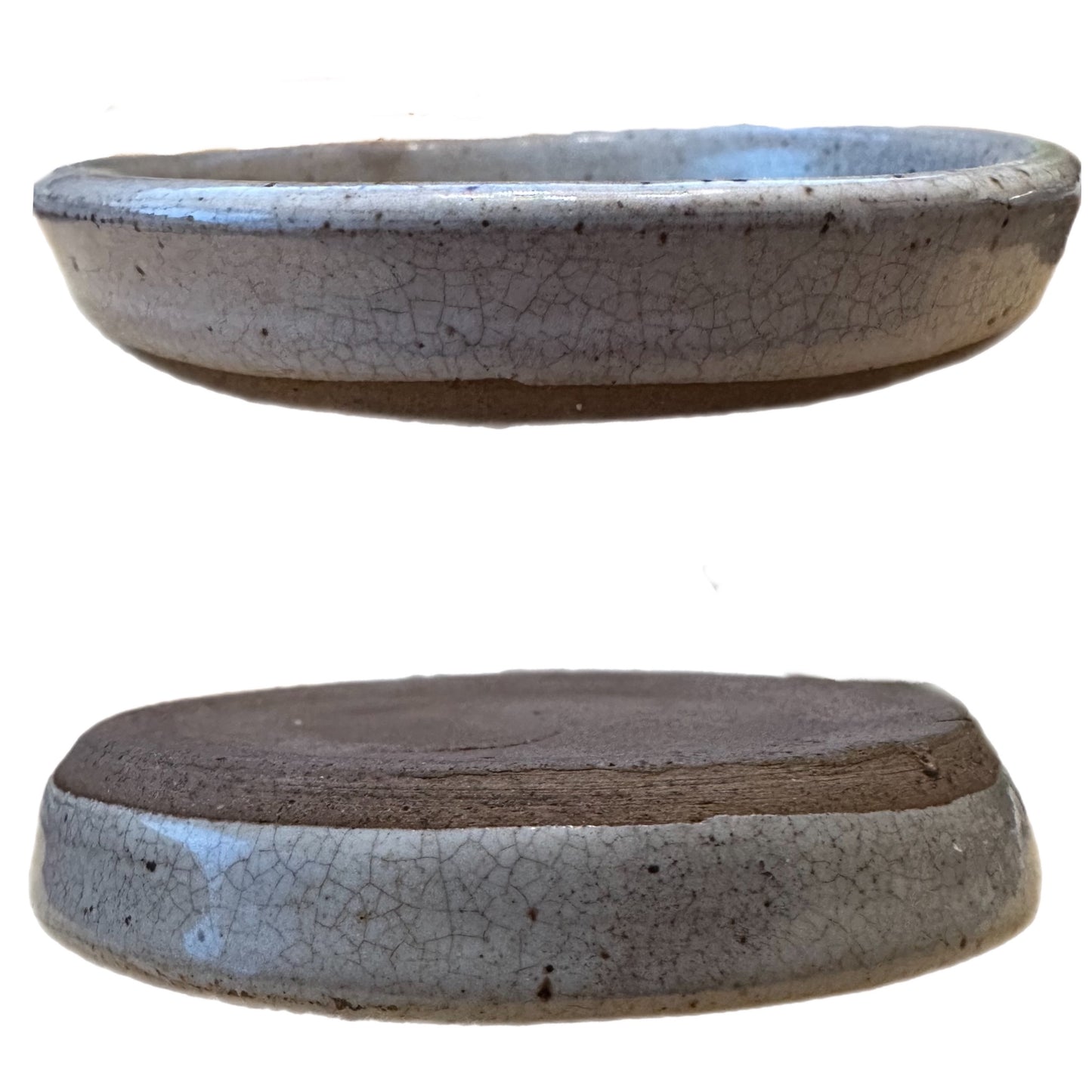 STUDIO ART POTTERY TRINKET DISH / COASTER Cat Kitten Stoneware Ceramic Clay Signed 3.5"