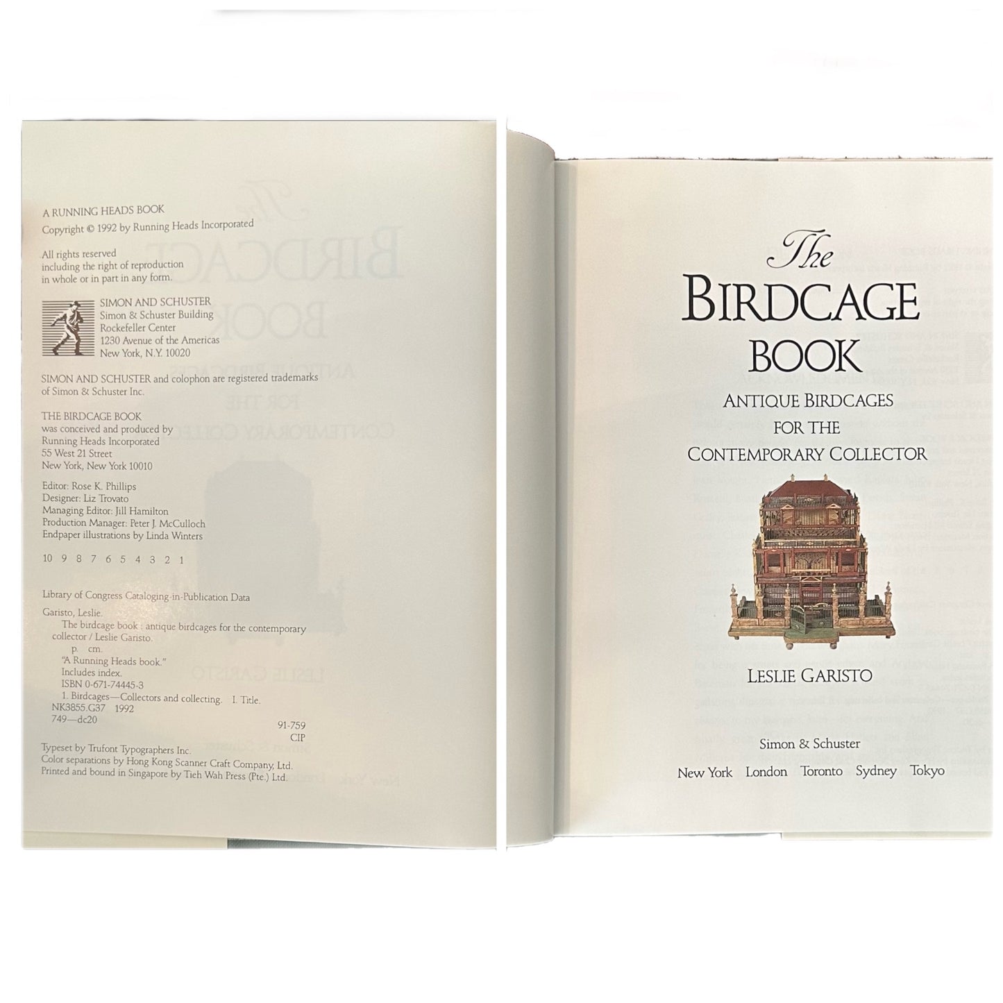 THE BIRDCAGE BOOK: ANTIQUE BIRDCAGES FOR THE CONTEMPORARY COLLECTOR (1992) by Leslie Garisto