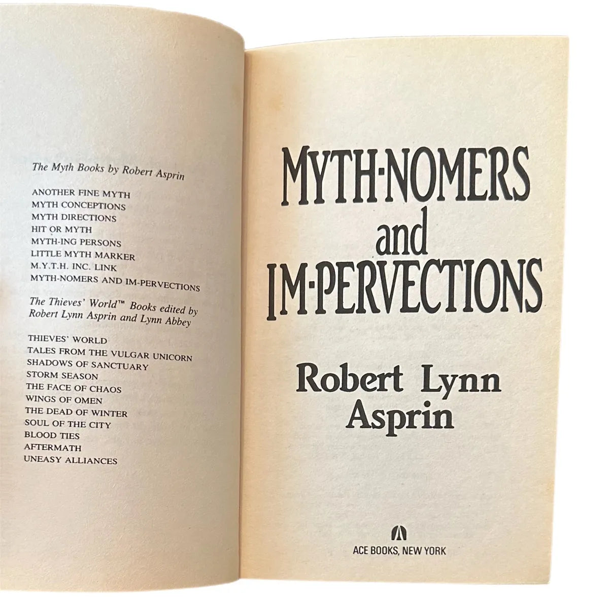 MYTH-NOMERS AND IM-PERVECTIONS [Myth Adventures] (1987) by Robert Asprin, Vintage Fantasy Fiction Book