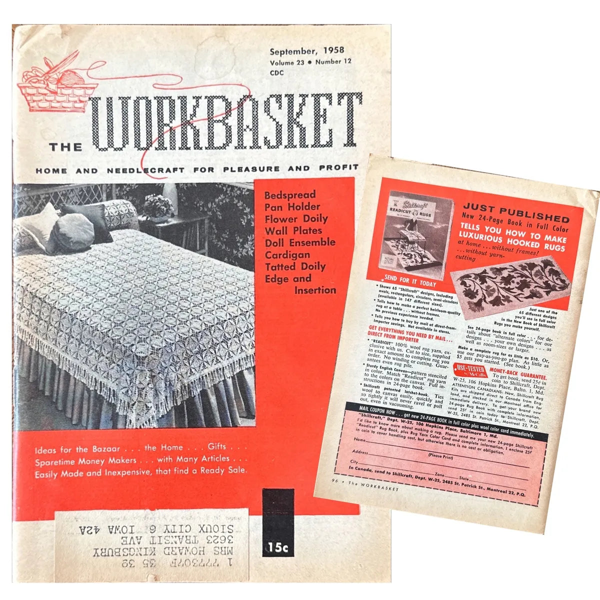 VINTAGE “THE WORKBASKET” MAGAZINE LOT (1958, 1959) - Seven (7) Magazines