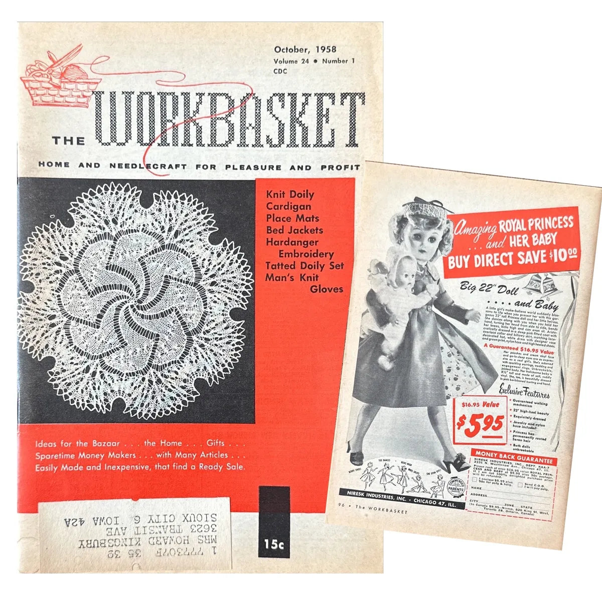 VINTAGE “THE WORKBASKET” MAGAZINE LOT (1958, 1959) - Seven (7) Magazines