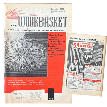 VINTAGE “THE WORKBASKET” MAGAZINE LOT (1958, 1959) - Seven (7) Magazines