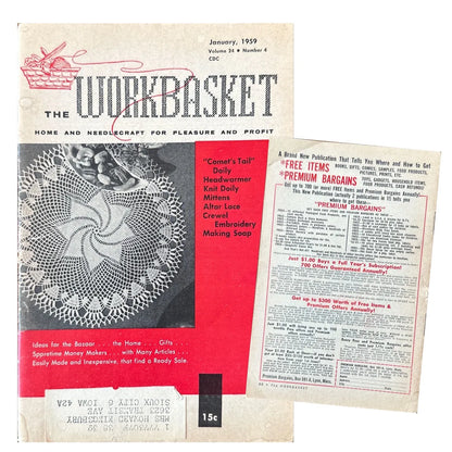 VINTAGE “THE WORKBASKET” MAGAZINE LOT (1958, 1959) - Seven (7) Magazines