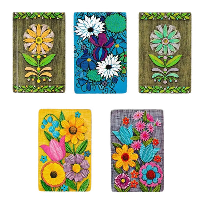 VINTAGE PLAYING CARDS - Set of 10 - Flowers, Floral, Junk Journal, Ephemera, Swap Cards, Craft Supply