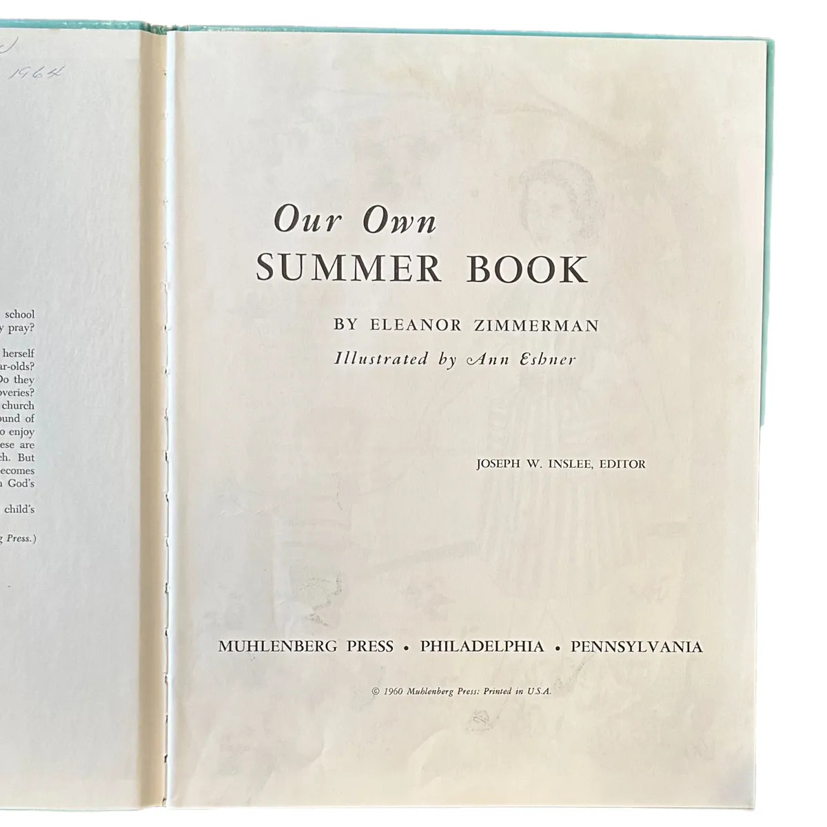 OUR OWN SUMMER BOOK (1960) by Eleanor Zimmerman