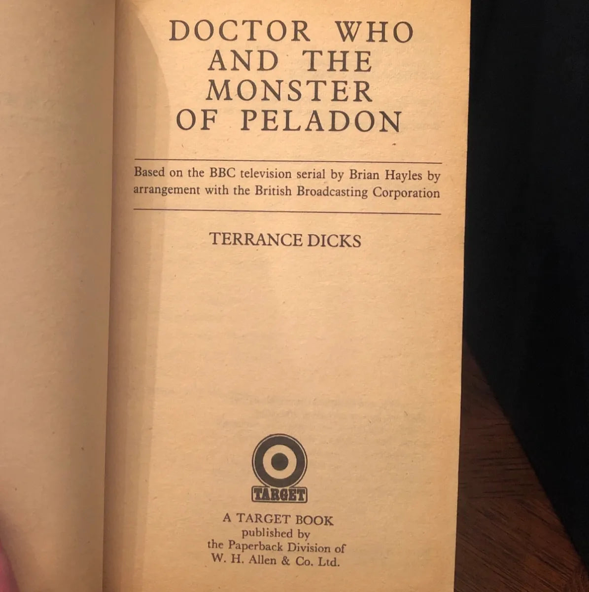 DOCTOR WHO AND THE MONSTER OF PELADON (1980) by Terrance Dicks