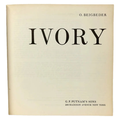 IVORY [PLEASURES AND TREASURES] (1965) by O. Beigbeder, History of Ivory Carving